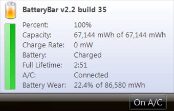 Download BatteryBar 3.6.1 for Windows .